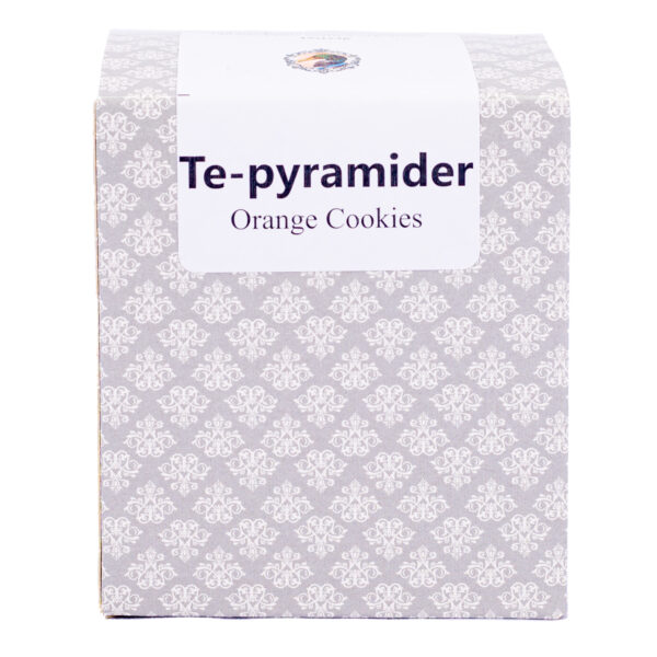 Orange cookies svart te